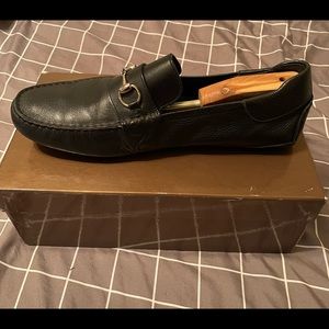Gucci black leather driving shoes